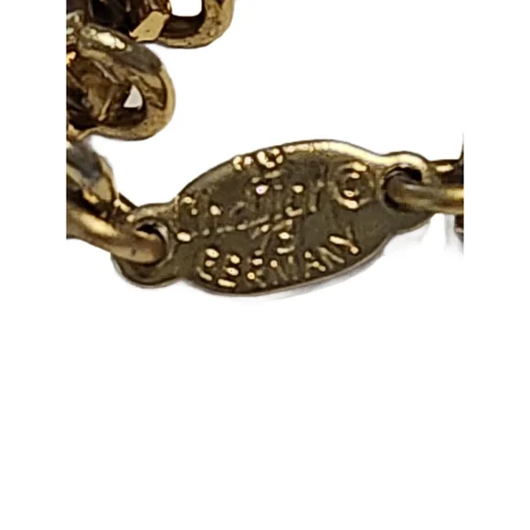 Vintage Christian Dior 6 Strand Gold Tone Necklace, Pave Crystal Beads, 1970s - Picture 5 of 14